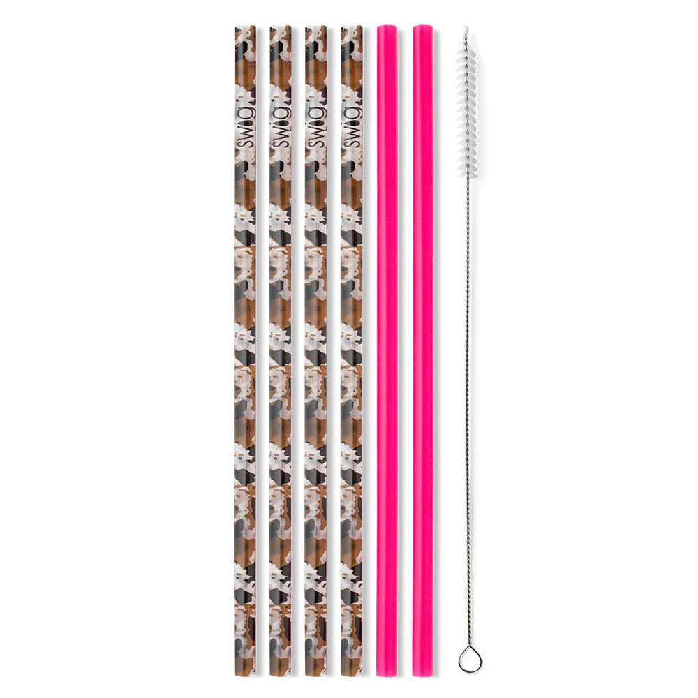 Hayride + Hot Pink Reusable Straw Set