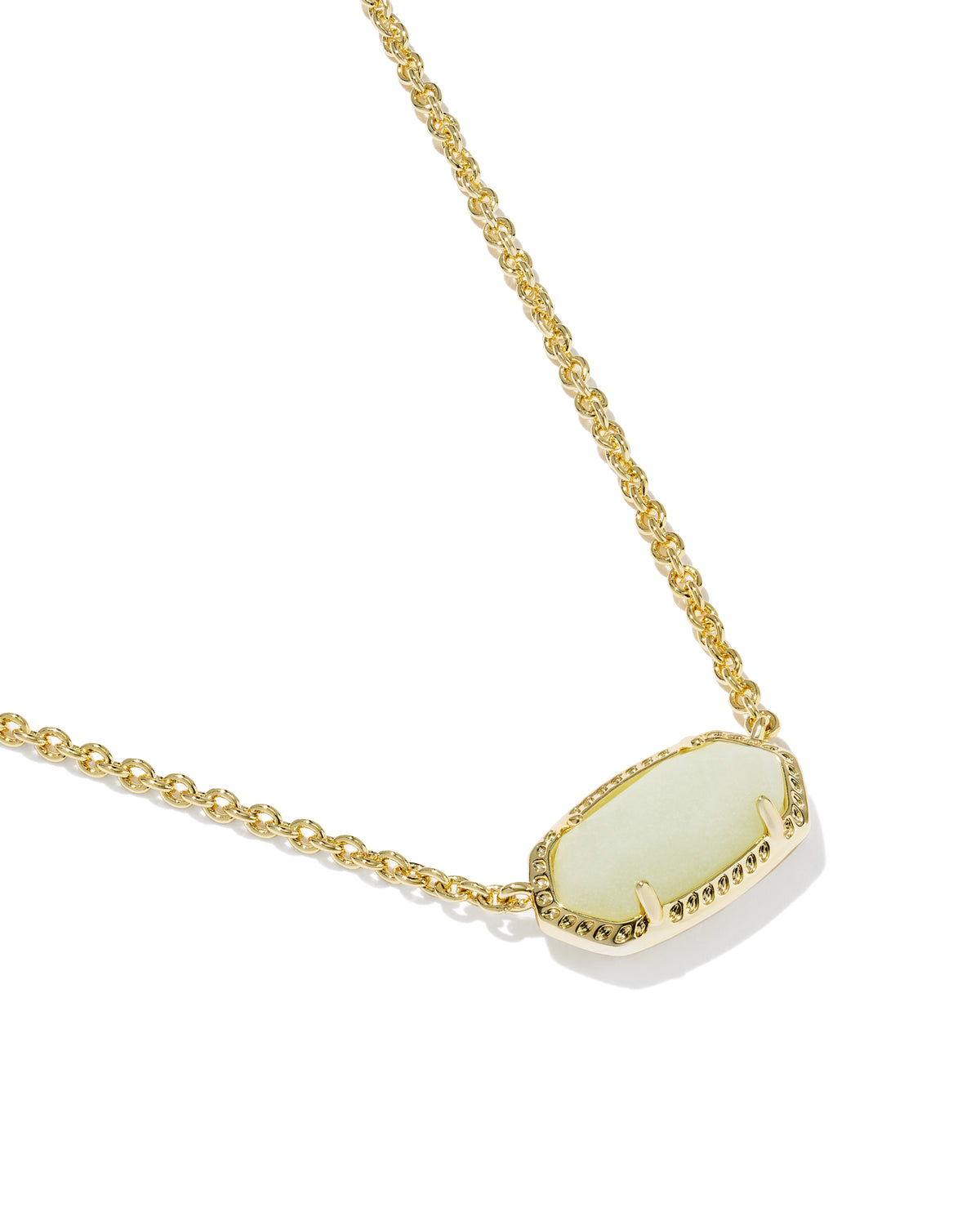 Elisa Gold Boo Short Pendant Necklace in White Glow in the Dark Glass