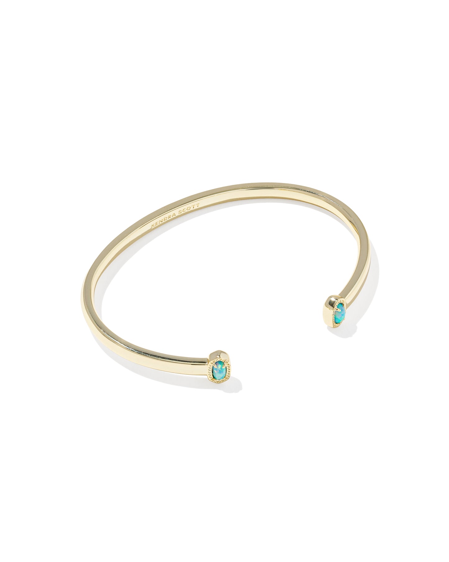 Mini Elton Gold Cuff Bracelet in Blue Opal