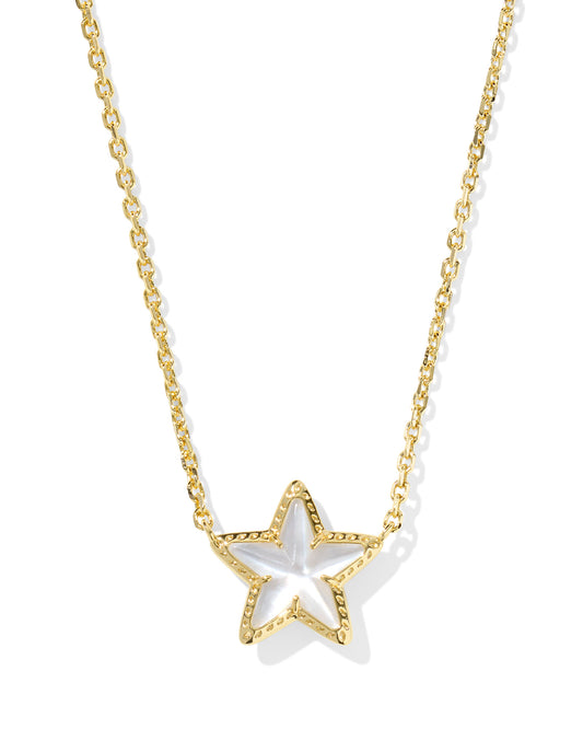 Cassidy Gold Ivory Mother of Pearl Short Pendant Necklace