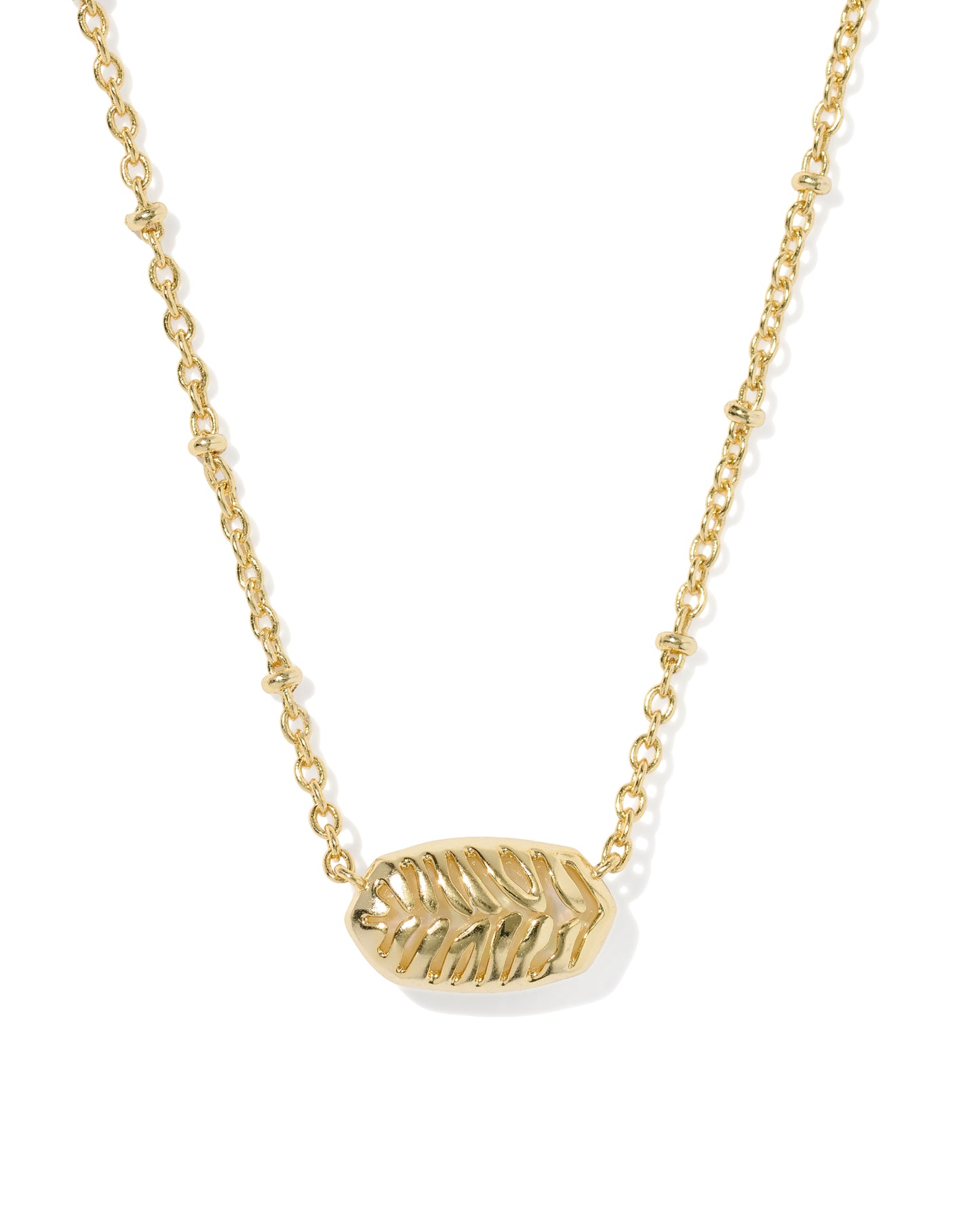 Tiger Striped Elisa Gold Short Pendant Necklace in Dark Brown Hawks Eye