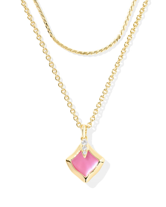Joelle Gold Azalea Illusion Multi Strand Necklace