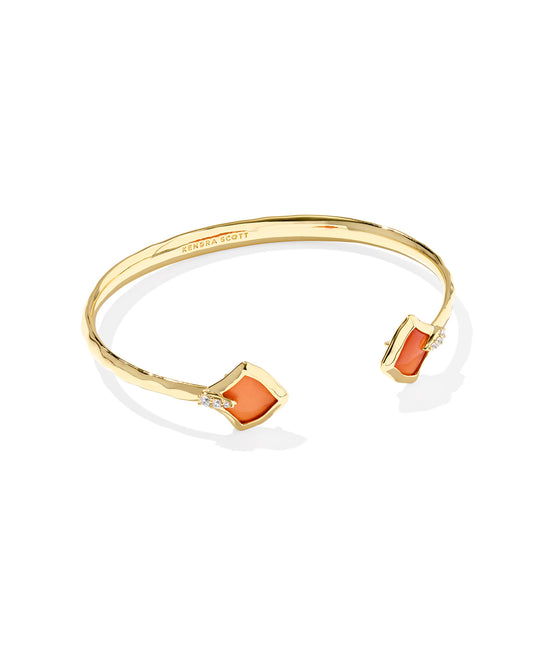 Joelle Gold Papaya Mother of Pearl Cuff Bracelet