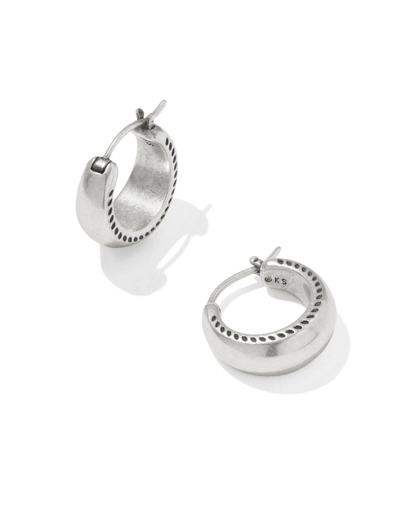 Gabriella Vintage Silver Set of 2 Huggie Earrings
