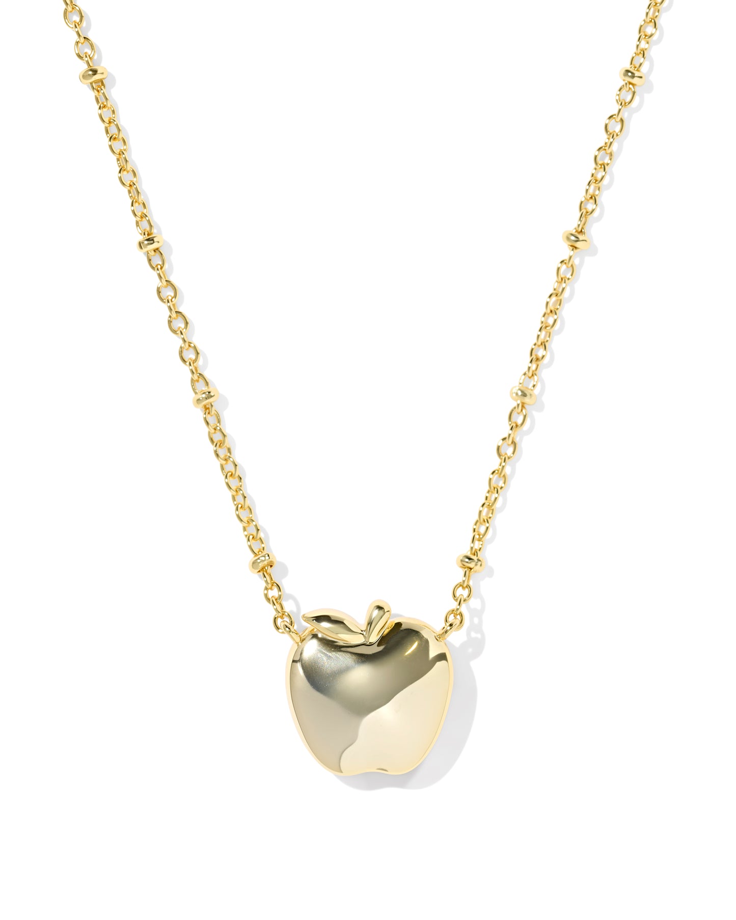 Apple Gold Short Pendant Necklace in Red Illusion