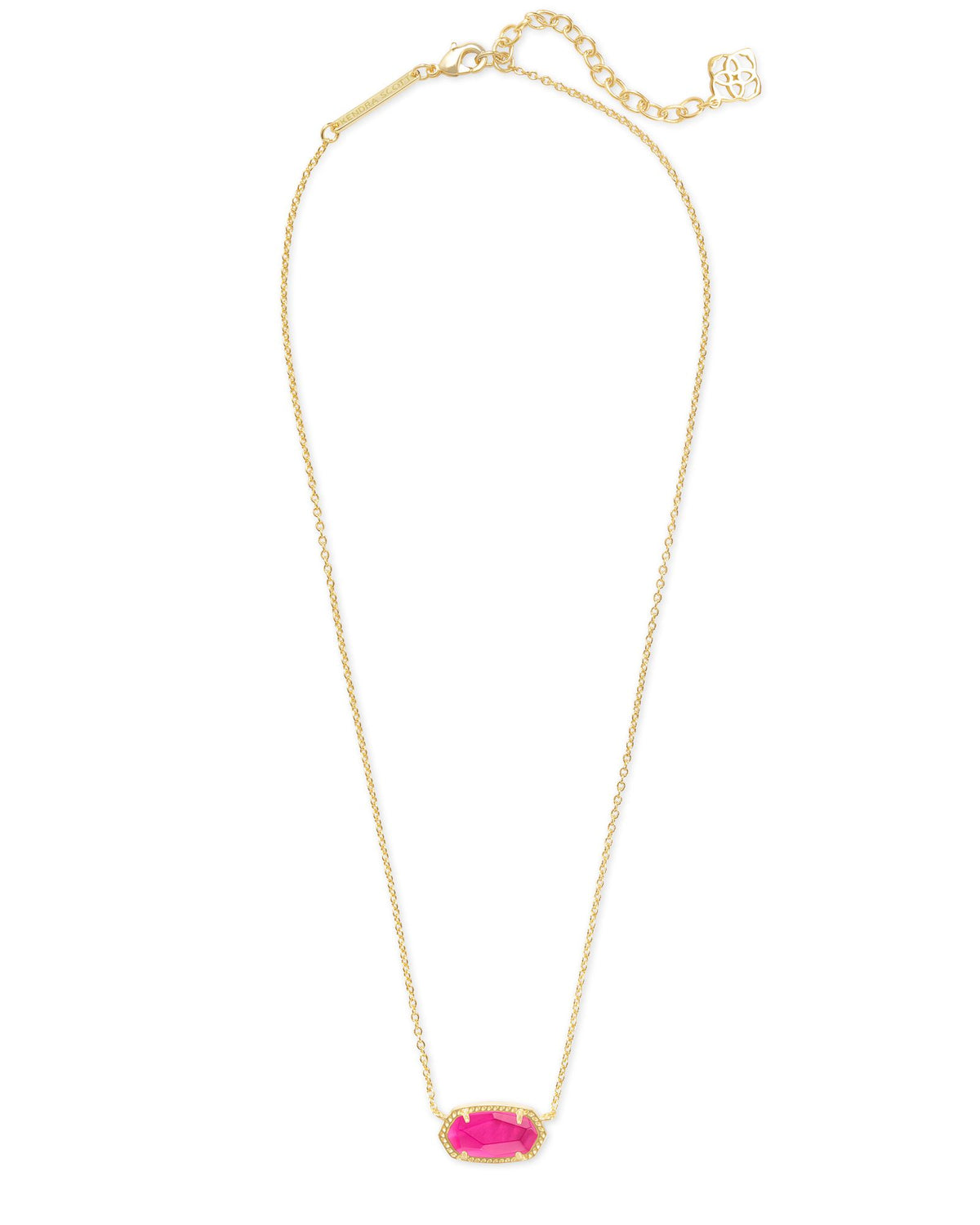Elisa Gold Short Pendant Necklace in Azalea Illusion