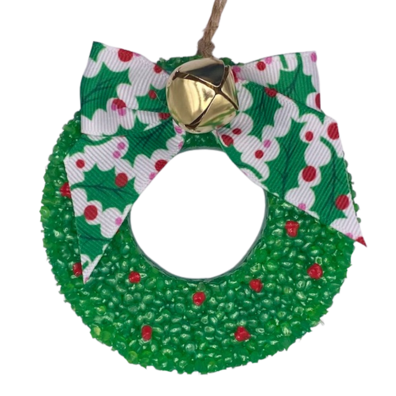 Wreath Freshie with Bow & Bell