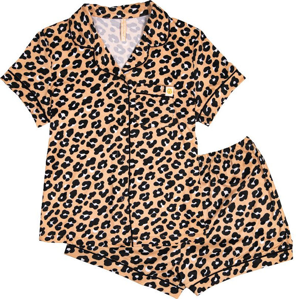 Short Button PJ Set - Leopard