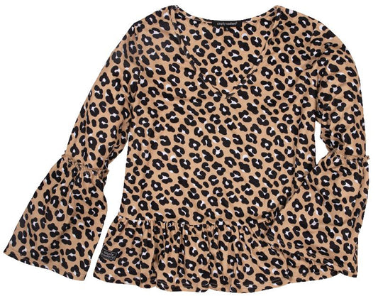 Leopard Ruffle Top