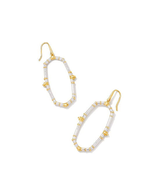 Essie Gold Open Frame Earrings in Mixed Metal