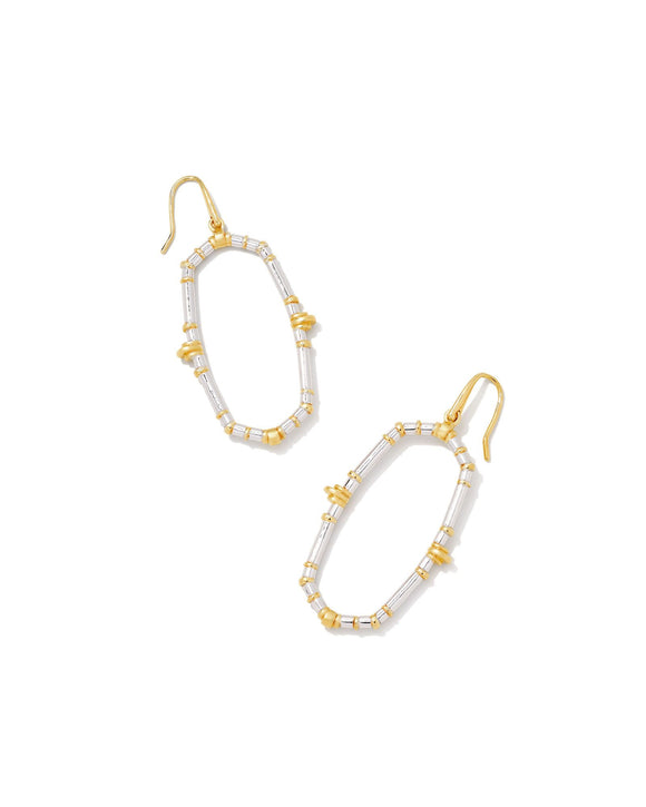 Essie Gold Open Frame Earrings in Mixed Metal