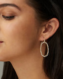 Elle Open Frame Crystal Drop Earrings in Silver
