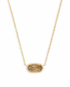Elisa Gold Pendant Necklace in Citrine