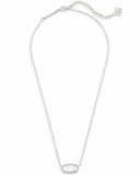 Elisa Silver Pendant Necklace In Ivory Mother-Of-Pearl