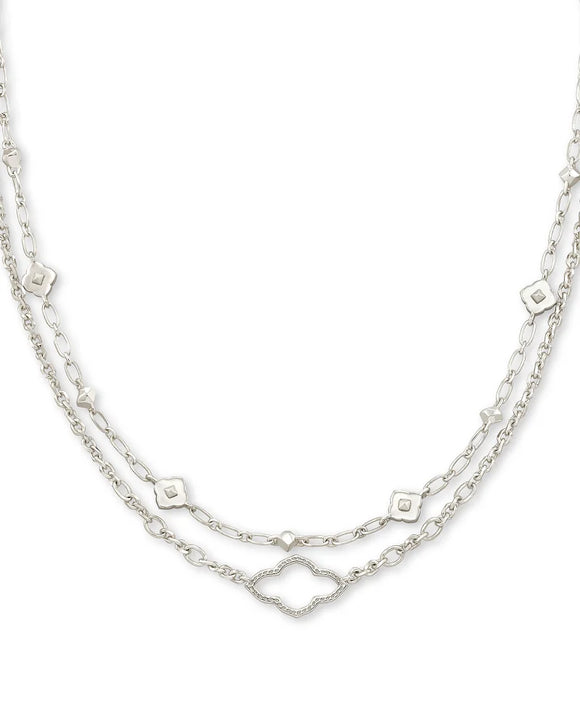 Abbie Multi Strand Necklace in Silver