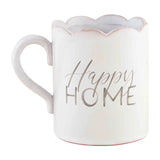 Happy Home Scalloped Coffee Mug