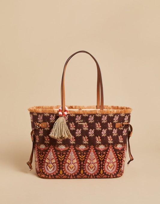 Pink House Boho Paisley Jetsetter Tote