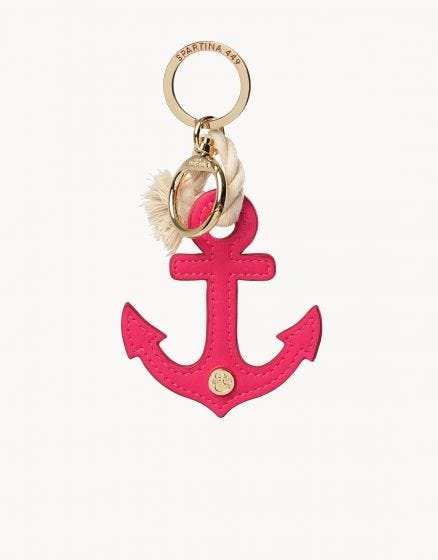 Pink Anchor Icon Keychain