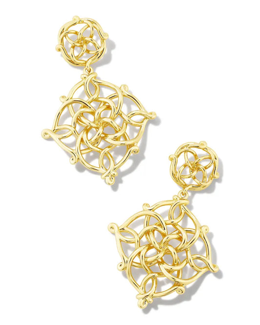 Kelly Statement Earrings in Gold