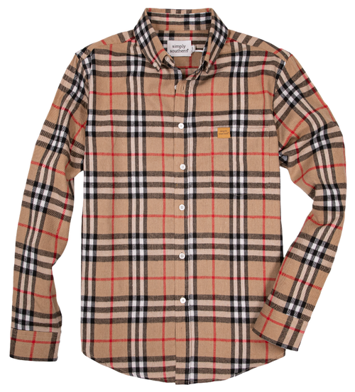 Men’s Simply Southern Button Down Plaid Shirt - Haymarket