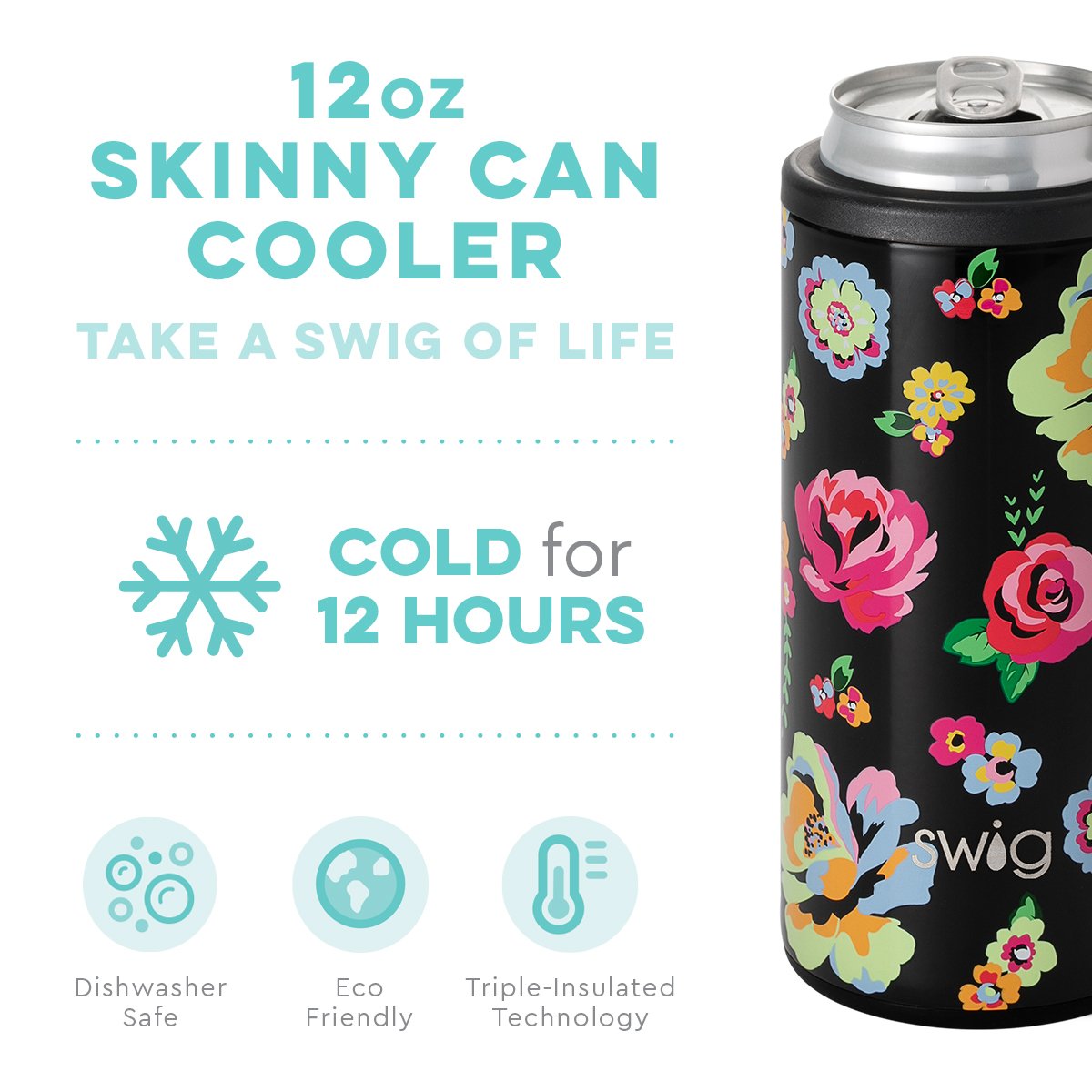 Fleur Nior Skinny Can Cooler (12oz)