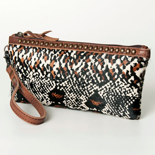 ADBG344W - Snake Skin Hair on Hide Wristlet