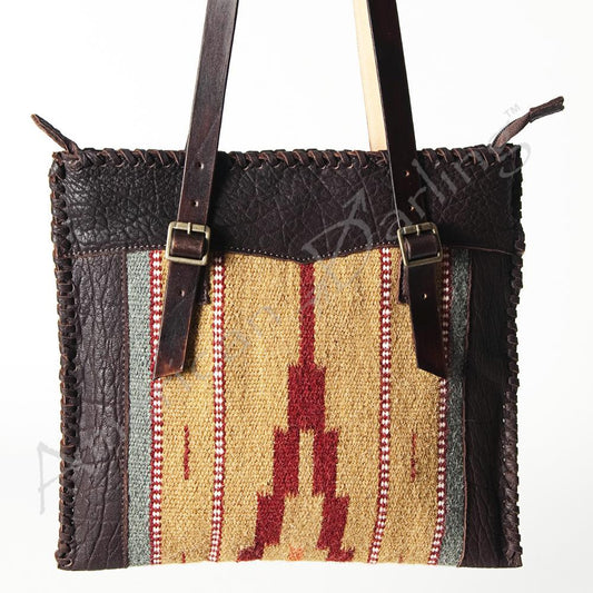 ADBGZ330 - Tan Saddle Blanket Tote