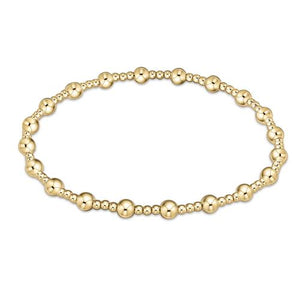 Classic Sincerity Pattern 5mm Bead Bracelet - Gold
