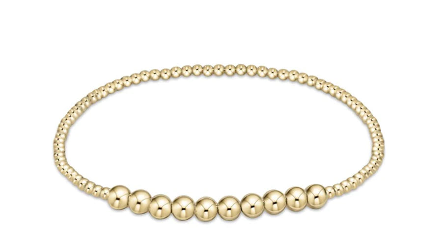 Classic Gold Beaded Bliss 2mm Bead Bracelet - 4mm Gold