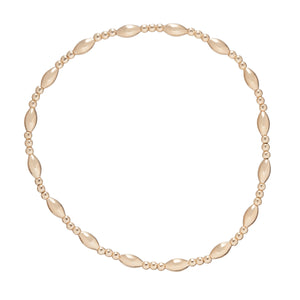 Harmony Sincerity Pattern 2mm Bead Bracelet - Gold