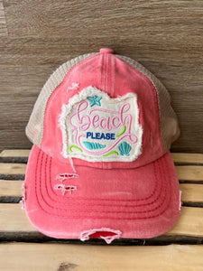 Beach Please Ponytail Hat