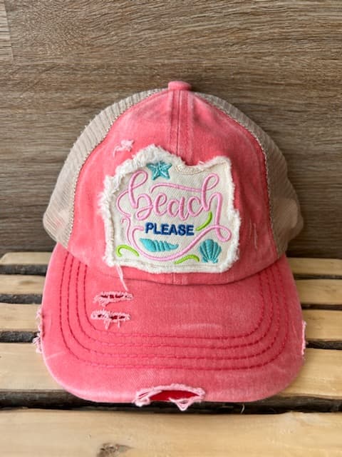 Beach Please Ponytail Hat