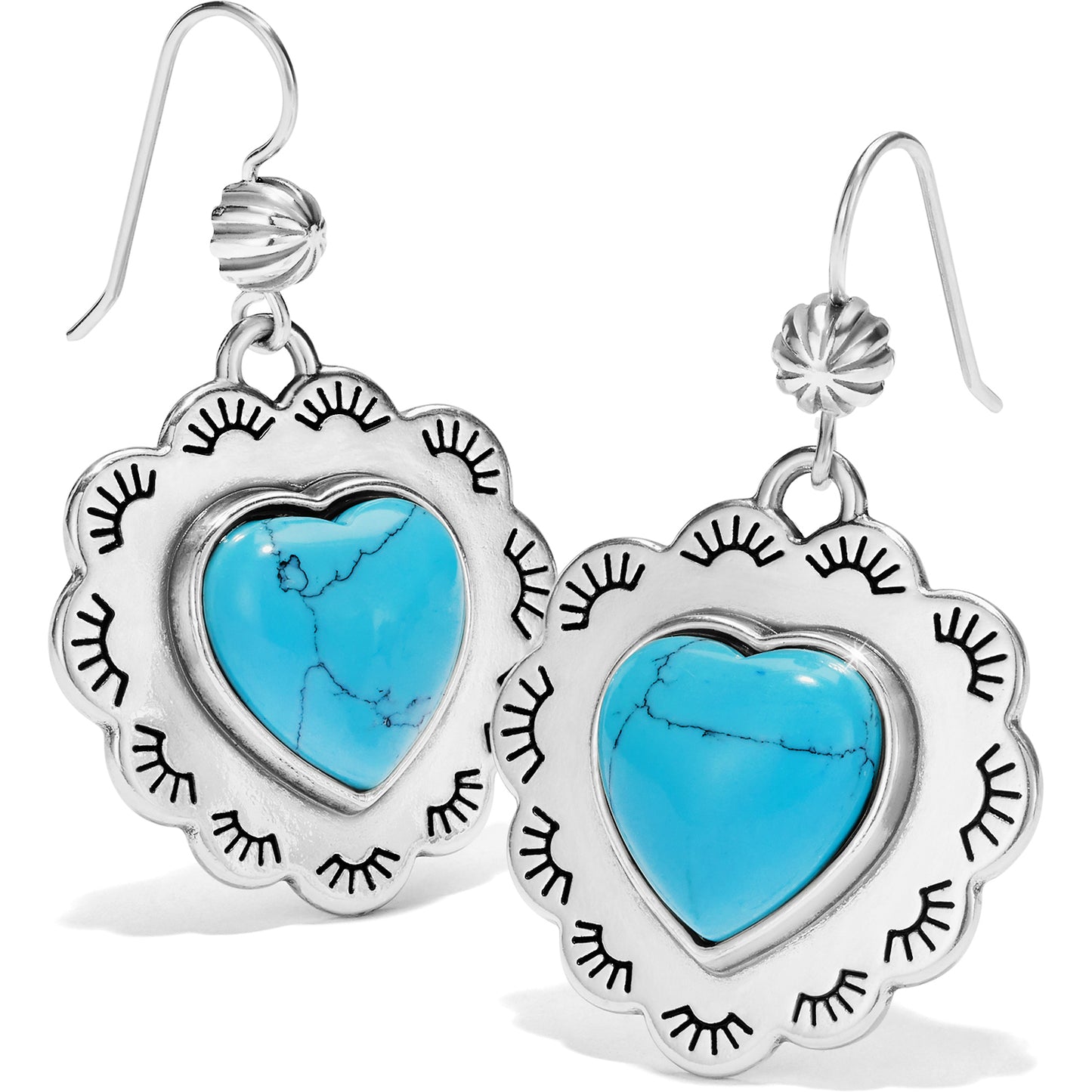 Southwest Dream Spirit Heart French Wire Earrings