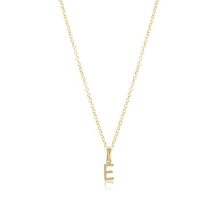 16" Necklace Gold - Respect Gold Charm Initial Necklaces