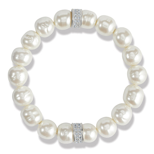 Meridian Petite Stretch Bracelet - Pearl