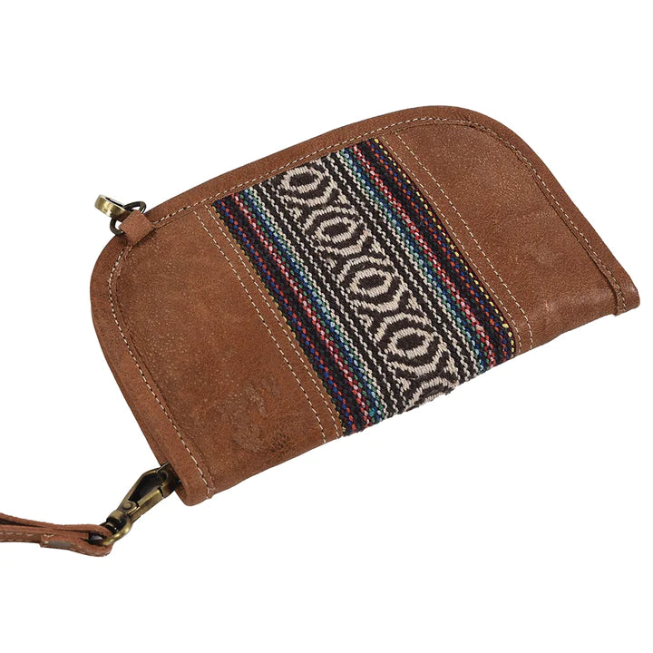 LB306 - Leather and Canvas Wallet/Wristlet/Crossbody