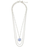 Davis Silver Multistrand Necklace in Blue Lace Agate