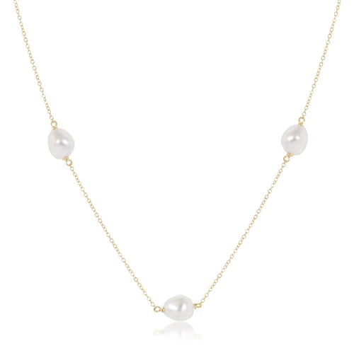15" Choker - Admire Simplicity Chain Gold - Pearl