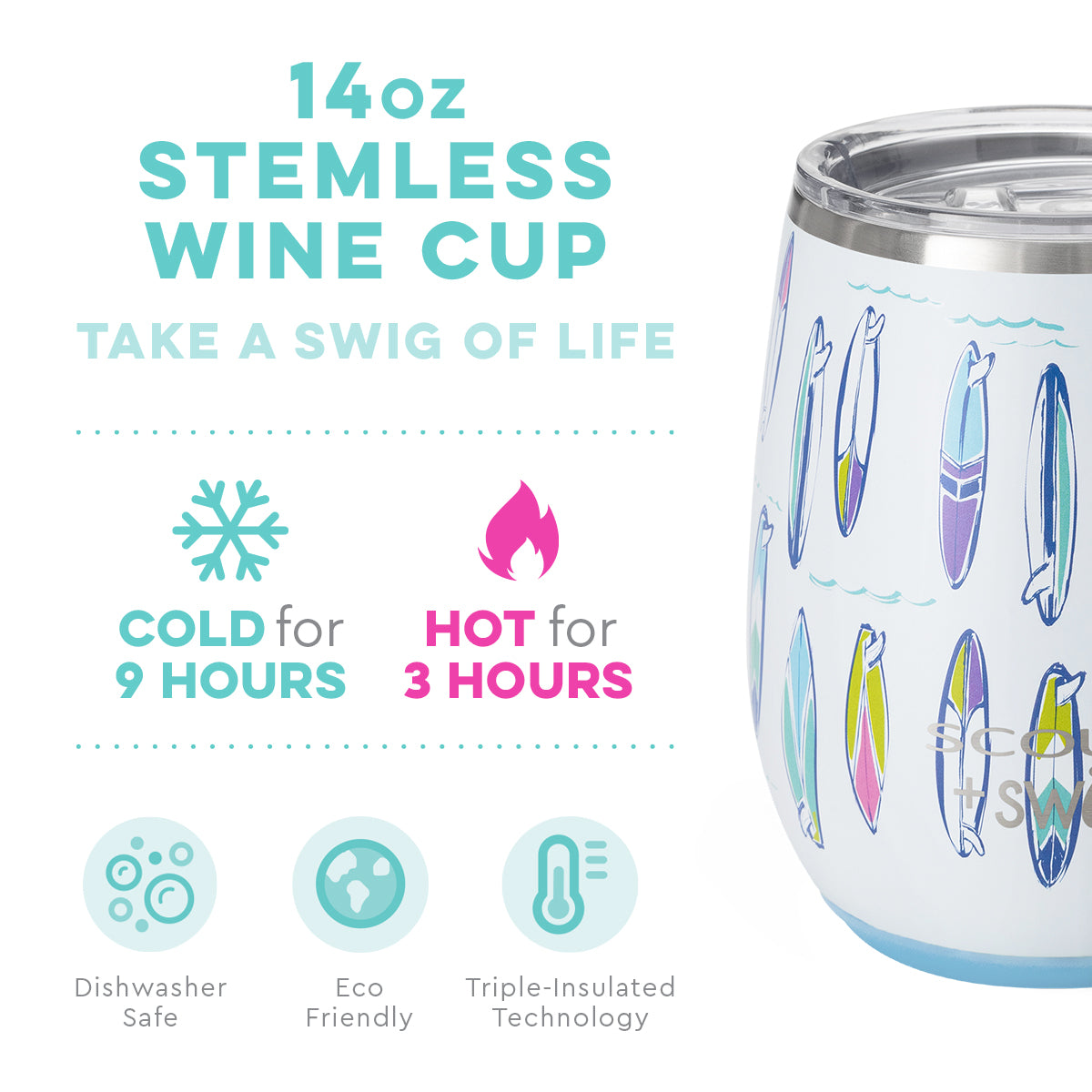 Swig + Scout - Pipe Dream Stemless Wine Glass (14oz)