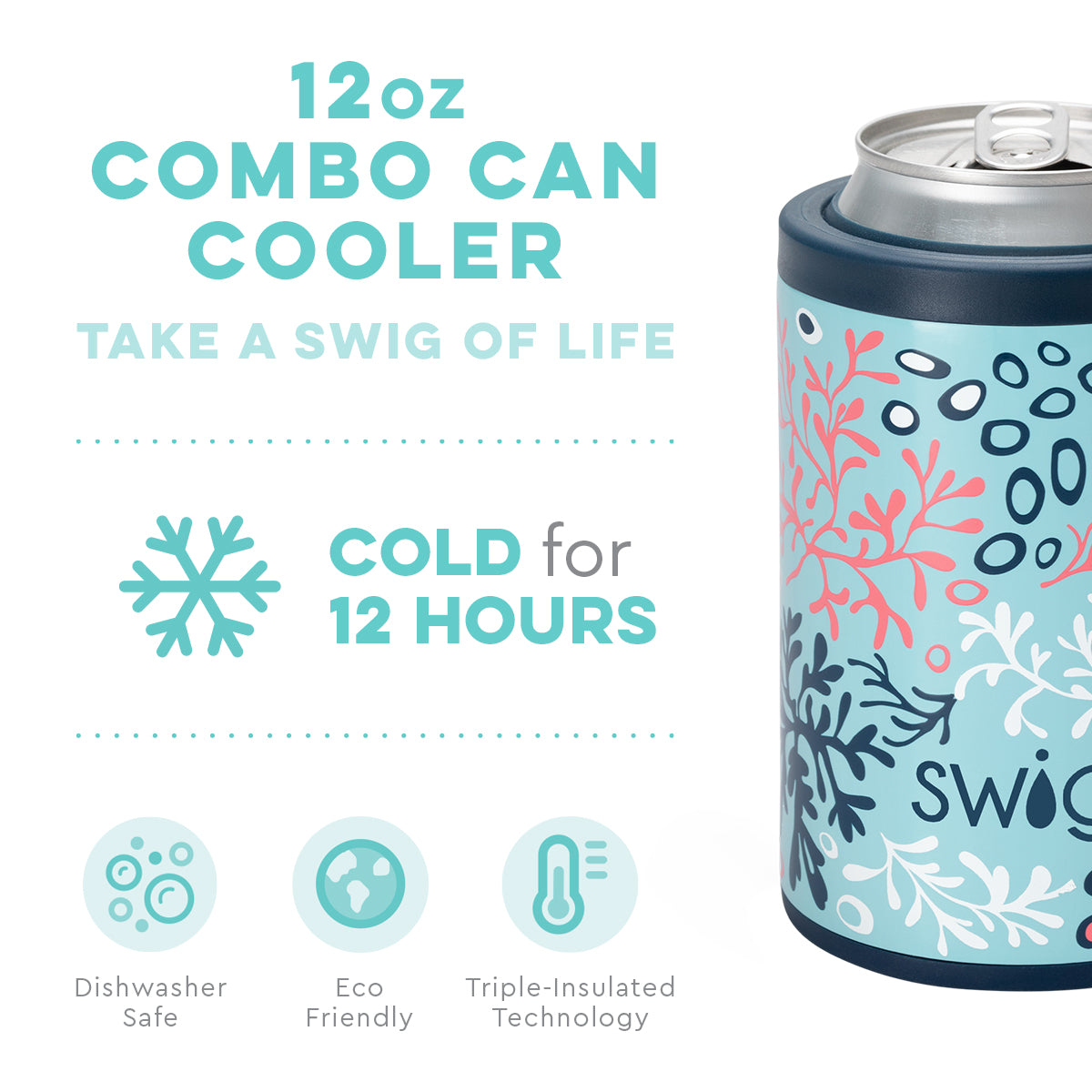 Coral Me Crazy Combo Can & Bottle Cooler (12oz Cans & Bottles)