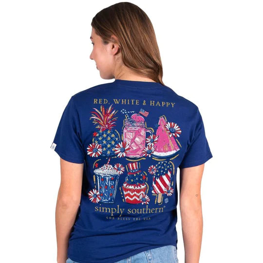 Red White and Happy Tee