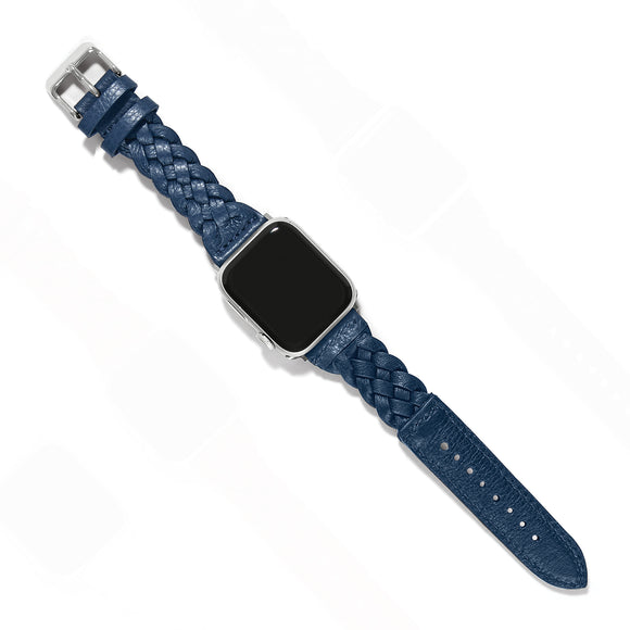 Sutton Braided Leather Watch Band - French Blue