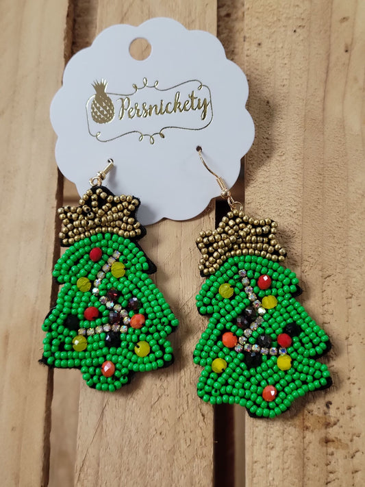 Beaded Tree Earrings