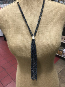 Luxe Beaded Y necklace 31”