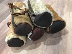 Cowhide cosmetic/anything pouch