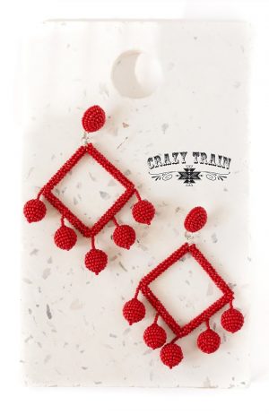 Crazy Train - Rockin Red Earrings