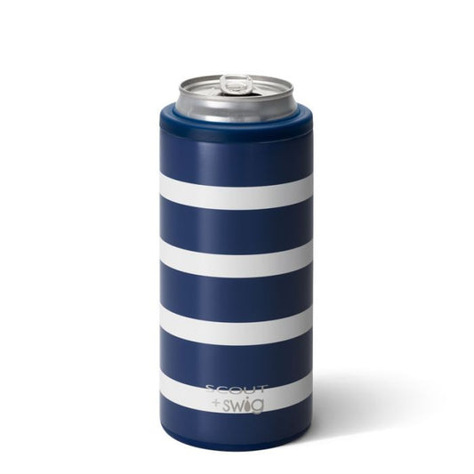 Swig + Scout - Nantucket Navy Skinny Can Cooler (12oz)